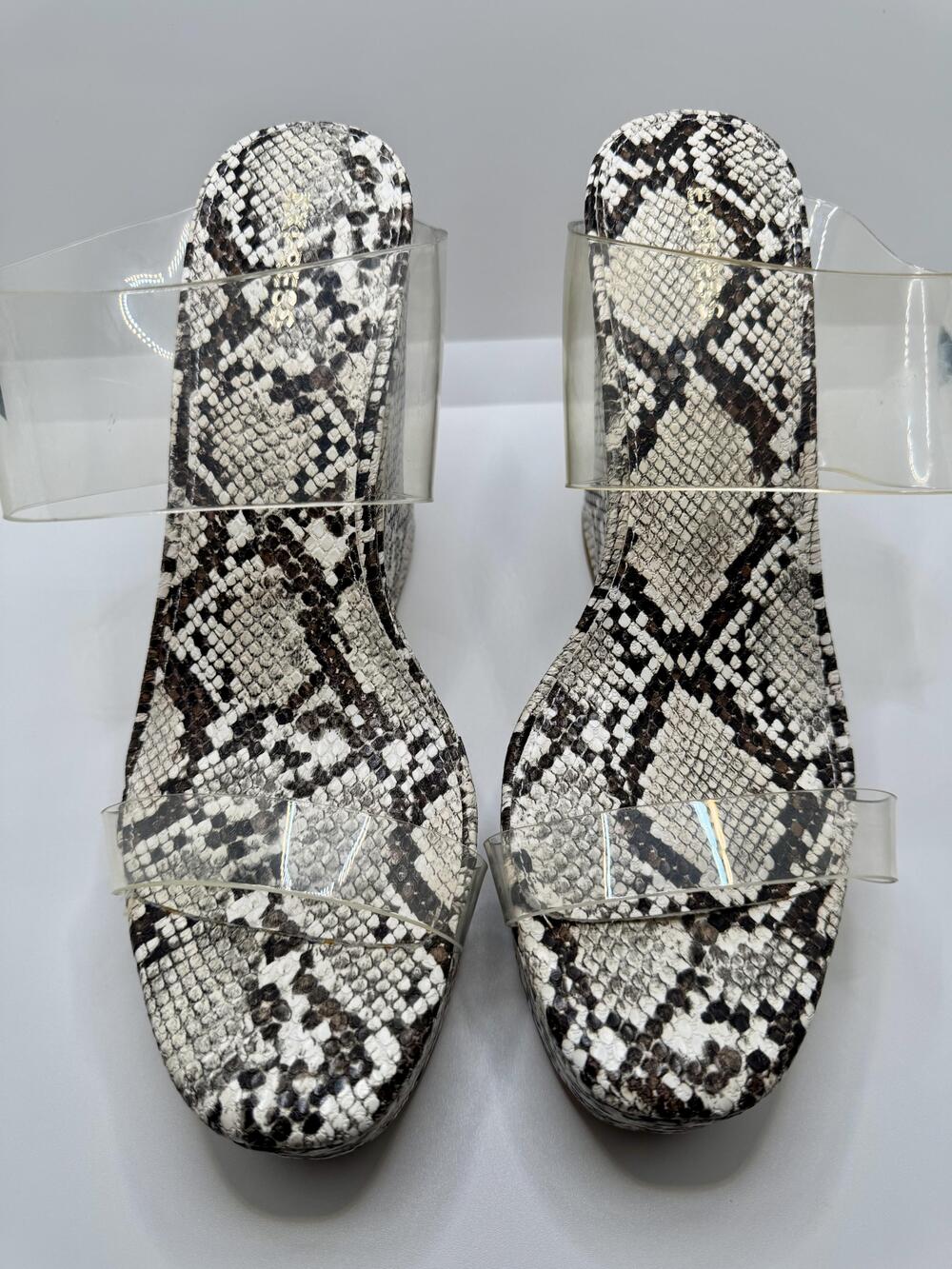 Express Shoes Womens Size 8.5 Snake Print Wedge Sandals Platform Heels